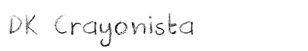 DK Crayonista font preview